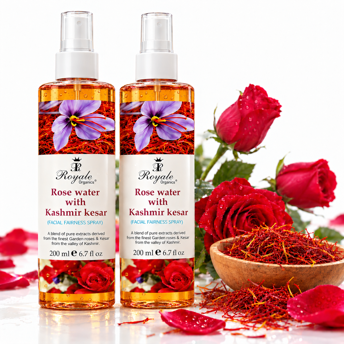 Rosewater with Kashmir Kesar (1+1 Offer Pack) 99+99 ml
