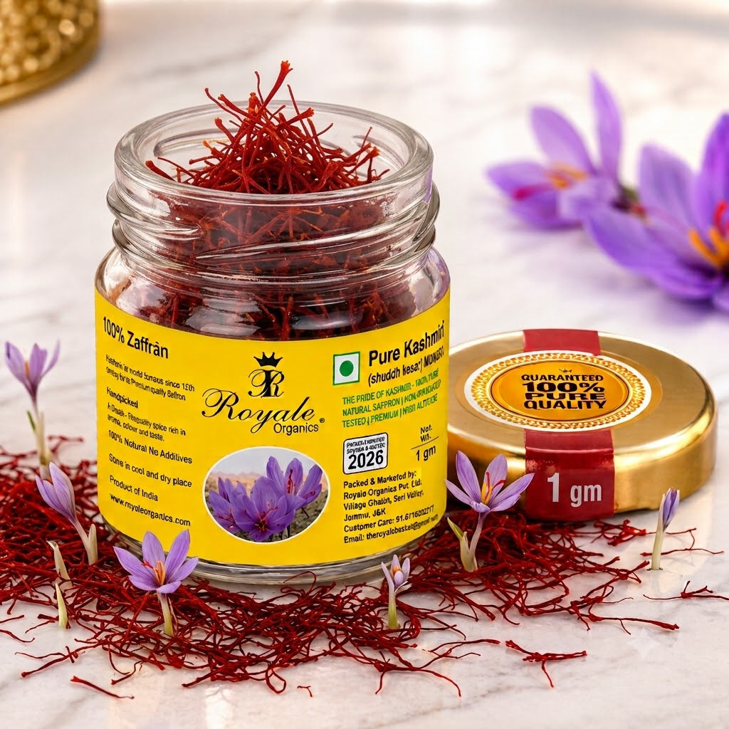 100% Genuine Saffron (Broken Mid Length Leaves -Everyday Use)- 1 GM