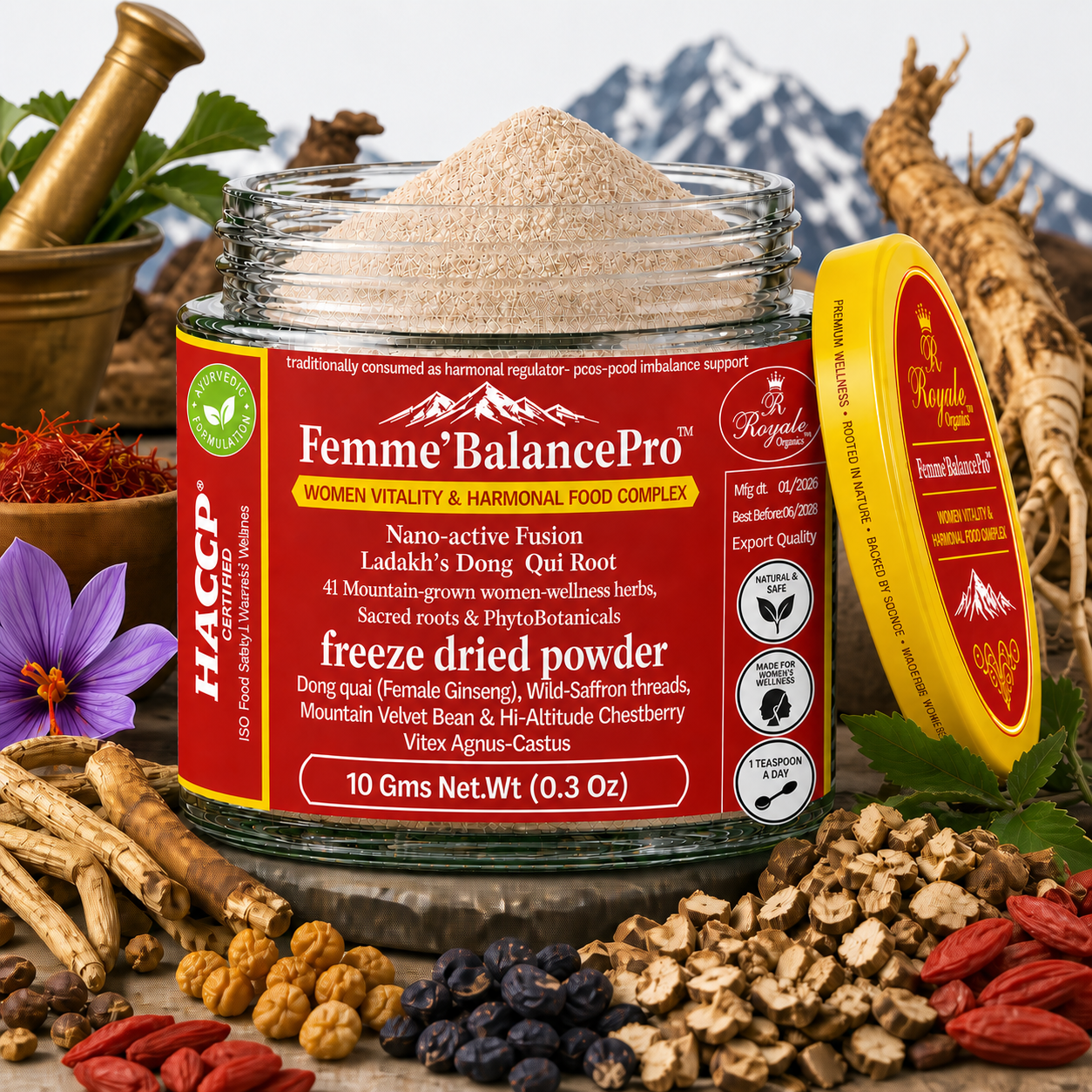 FemmeBalancePro Herb Fusion (Woman Vitality- Harmone Enhancer) Mood Enhancer 10 Gm