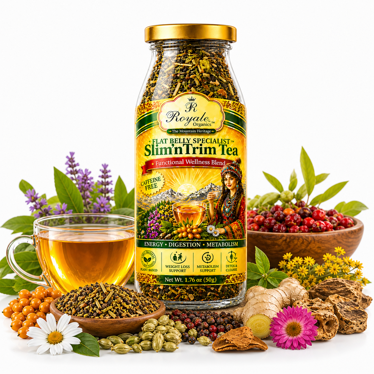 Slim'n'Trim Tea- Flat Belly Functional Specialist (Caffeine & Sugar-Free)
