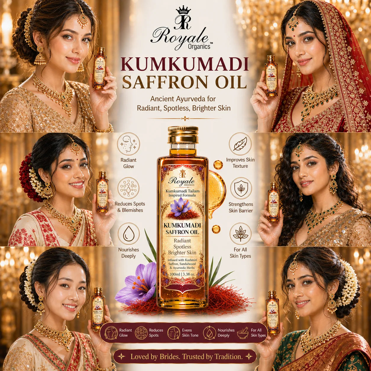 Kumkumadi Saffron Bridal Facial Oil Elixir -99 ml