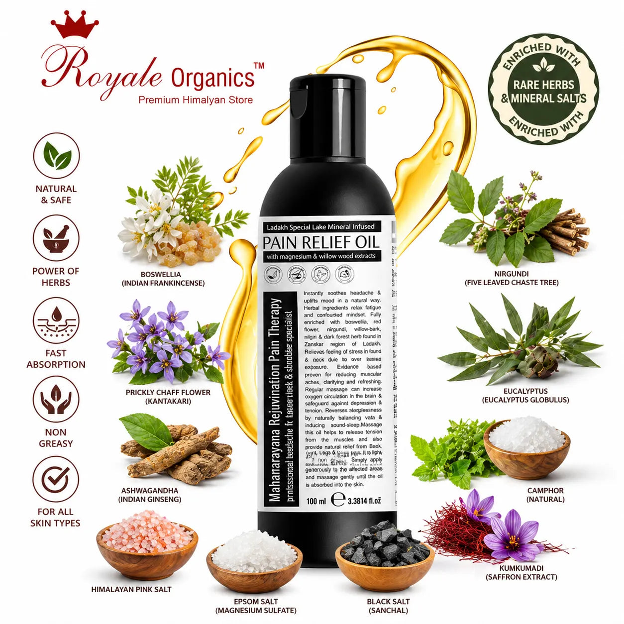Mahanarayana Head-Ache & Migrain Specialist Pain Oil- 99 ml