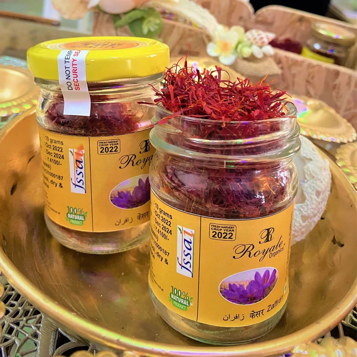 Royale Kashmir Saffron (Export Quality Mongra Grade 1A++ Pampore Crop) 10 gm