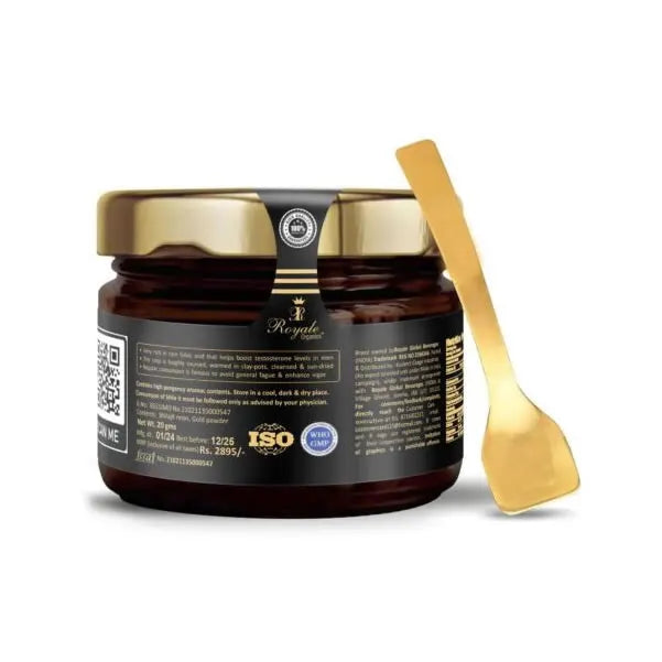 Royale Organics 24-K Gold Shilajit (Hi-altitude Wild Crop) Export Quality Limited Edition- 20 grams