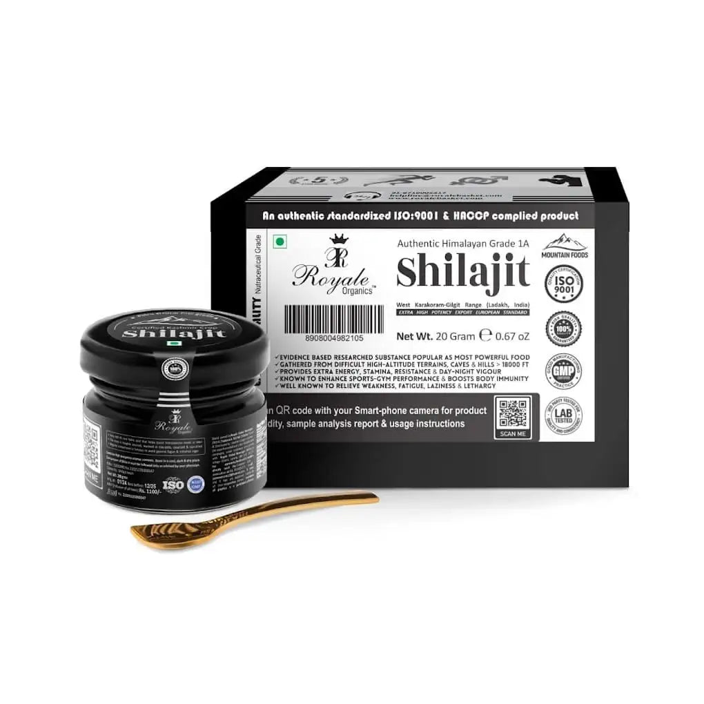 Royale Organics Himalayan Shilajit (Hi-Altitude GMP & HACCP complied Fresh Ladakh Crop) 20 Gm
