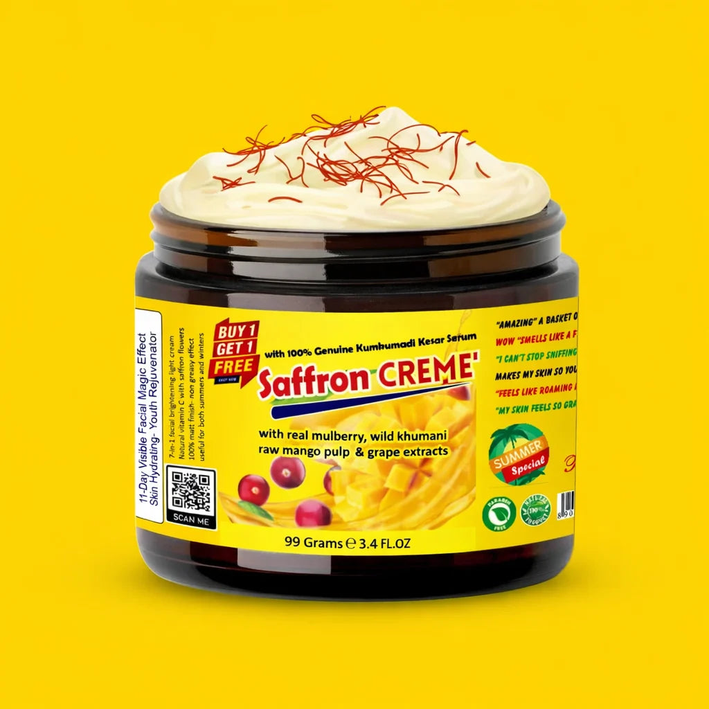 Saffron Creme, 100% Naturally Made With Almond Milk 1+1 Free