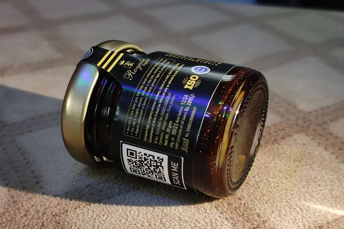 Royale Organics 24-K Gold Shilajit (Hi-altitude Wild Crop) Export Quality Limited Edition- 20 grams