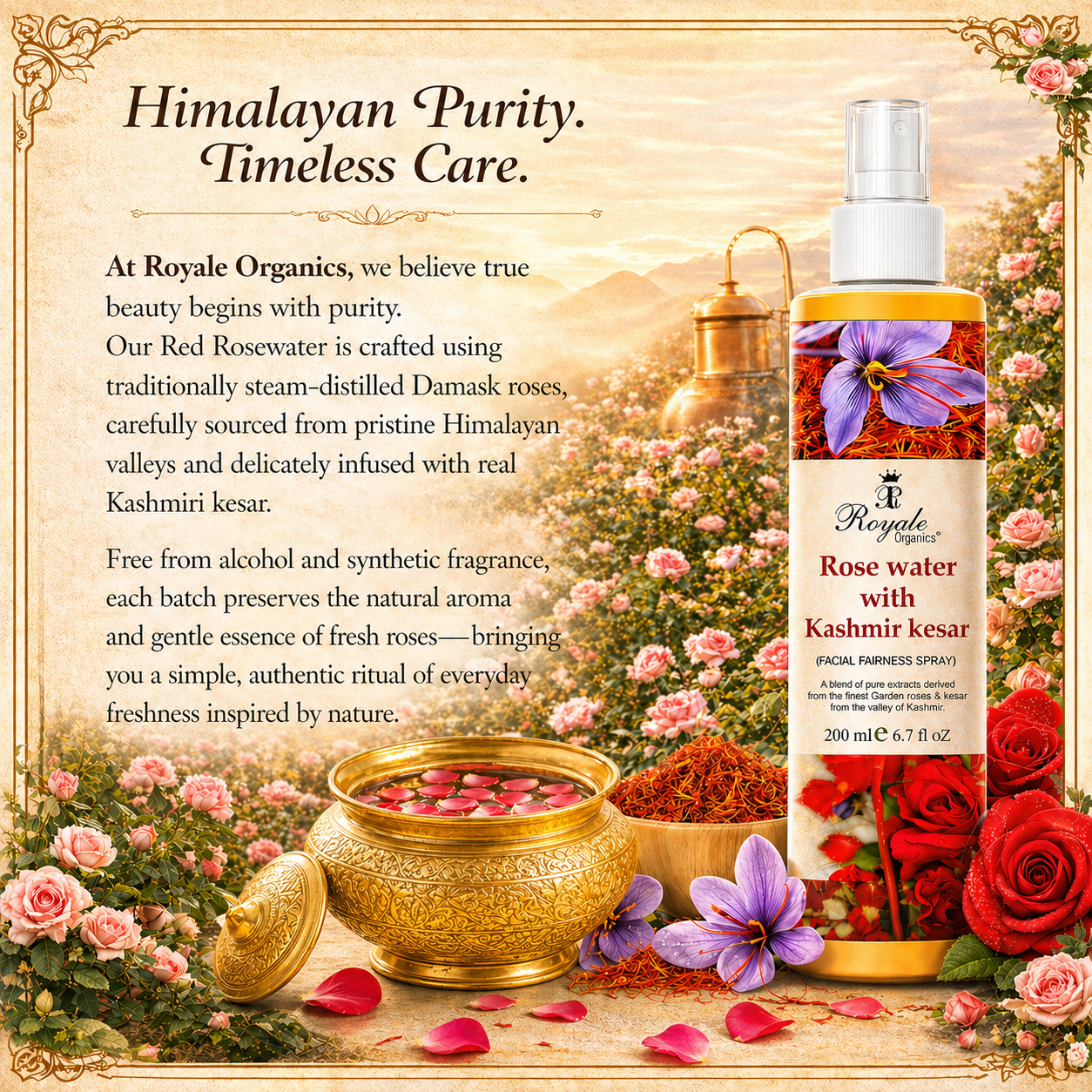 Rosewater with Kashmir Kesar (1+1 Offer Pack) 99+99 ml