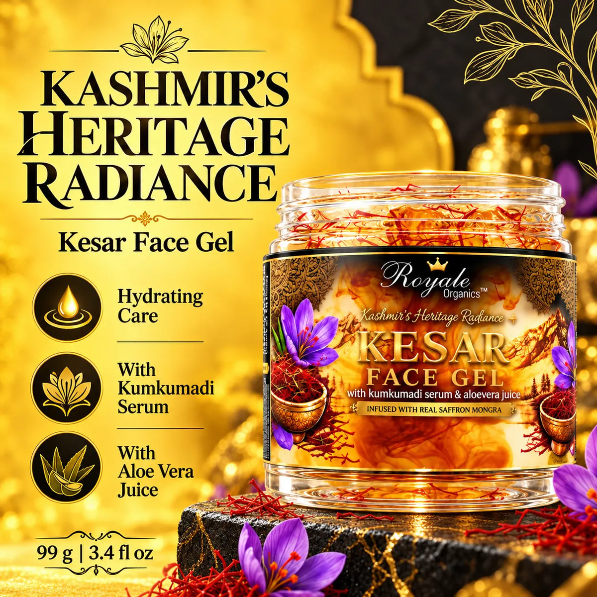 Kesar Facial Gel (with fresh Aloevera Juice) 99 ml