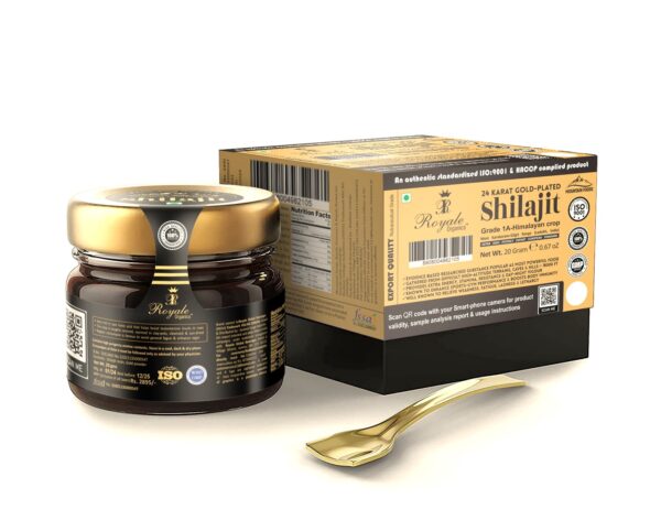 Royale Organics 24-K Gold Shilajit (Hi-altitude Wild Crop) Export Quality Limited Edition- 20 grams