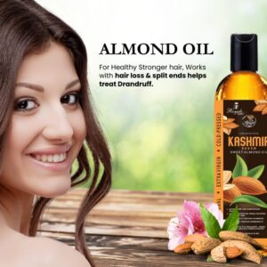 Sweet Almond Massage Oil for Facial– Body-Head massage 100% Natural Skin Moisturizer, Non-Greasy Light Feel- 100ml+100ml (1+1 Limited Offer)